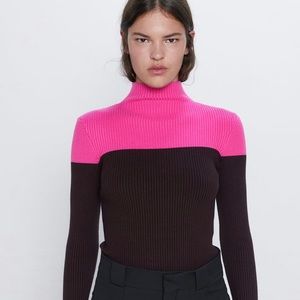 Zara Colorblock Sweater NWT